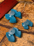 Teal Bow Shoe Charm