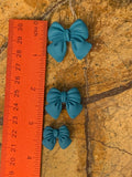Teal Bow Shoe Charm