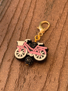 Pink Bicycle Charm