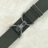 Olive Solid Elastic Belt -1.5"