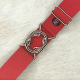 Red Solid Elastic Belt - 1.5"