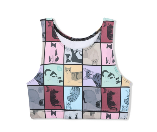 In My Cat Era - Girls Sports Bra Top