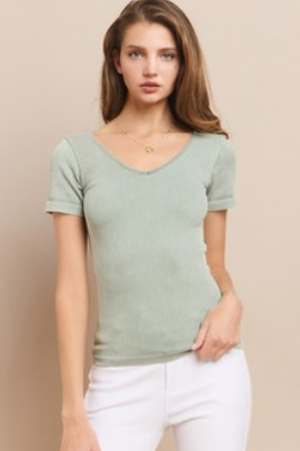 Ribbed Stonewash Reversible Tank - One Size (S,M,L)