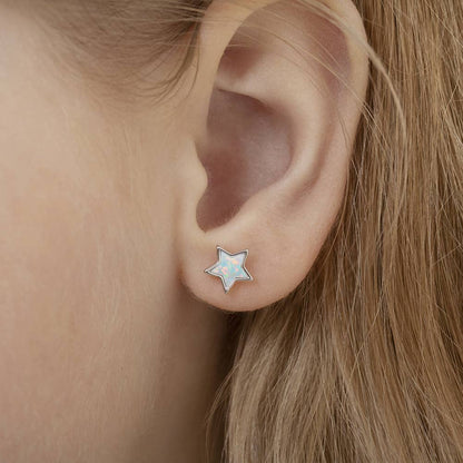Star Opal Sterling Silver Earrings