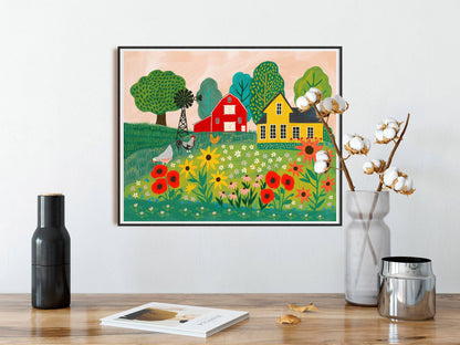 "Happy Homestead" - 8x10 Art Print by Emilie Jenks