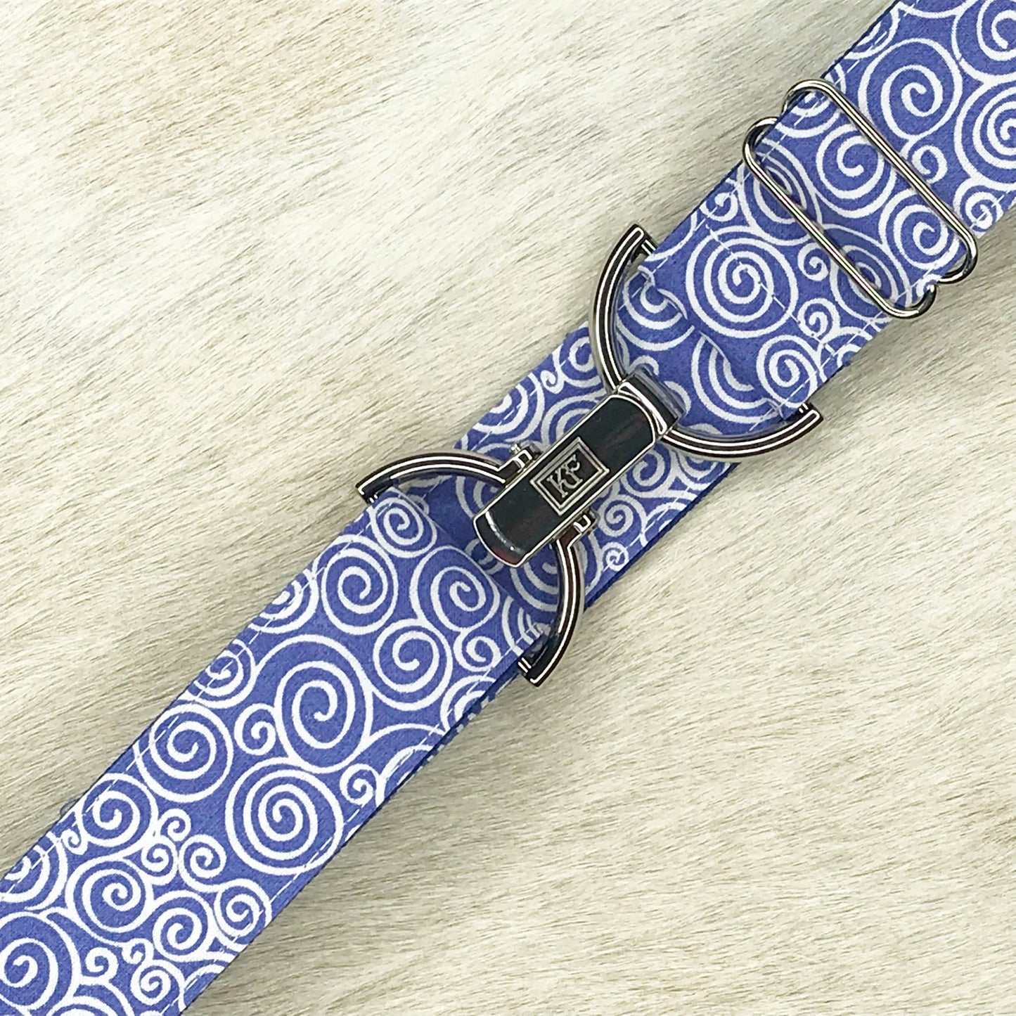 Youth Royal Blue Swirls - adjustable belt