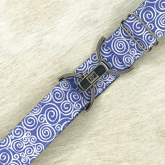 Youth Royal Blue Swirls - adjustable belt