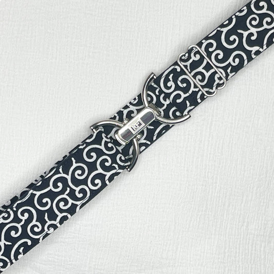 Swirls - Navy - adjustable belt