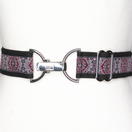 Medallion - Burgundy - adjustable belt