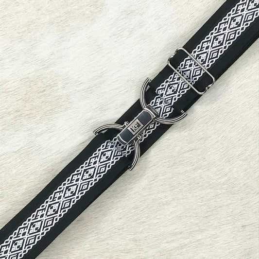 Black & White diamond - adjustable belt
