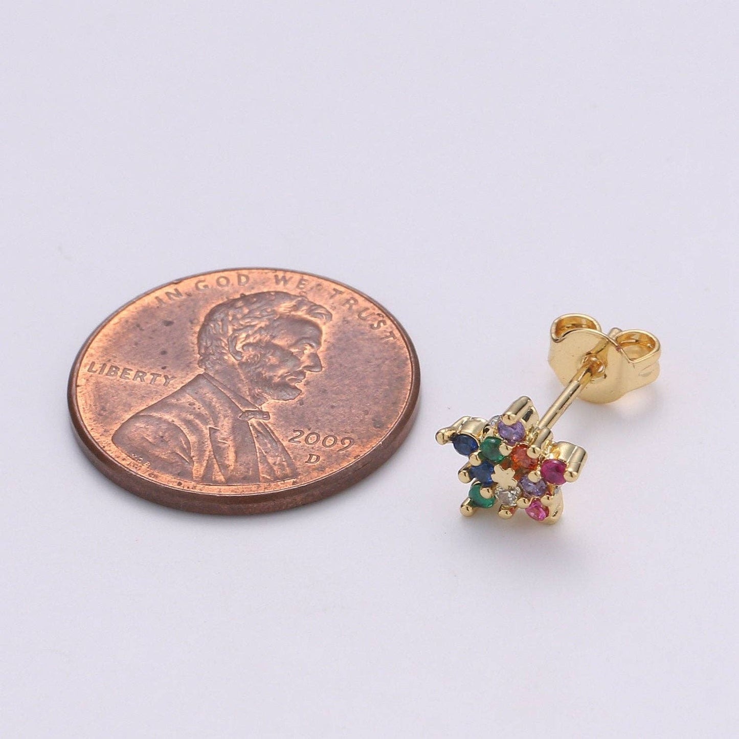 Multi-color Star Stud Earrings
