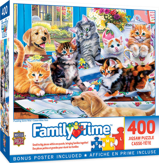 Family Time - Puzzling Gone Wild 400 Piece Puzzle