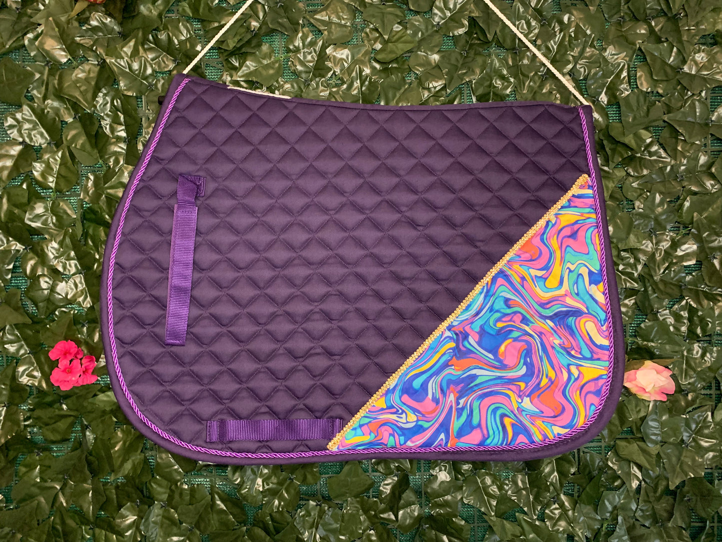 Rainbow Swirls AP Saddle Pad