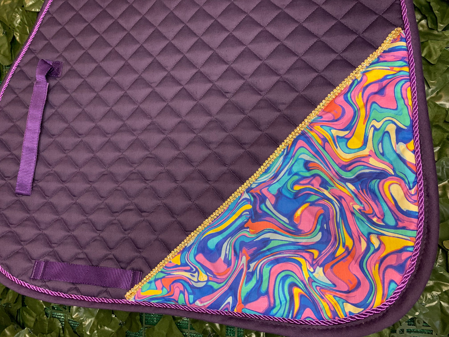 Rainbow Swirls AP Saddle Pad