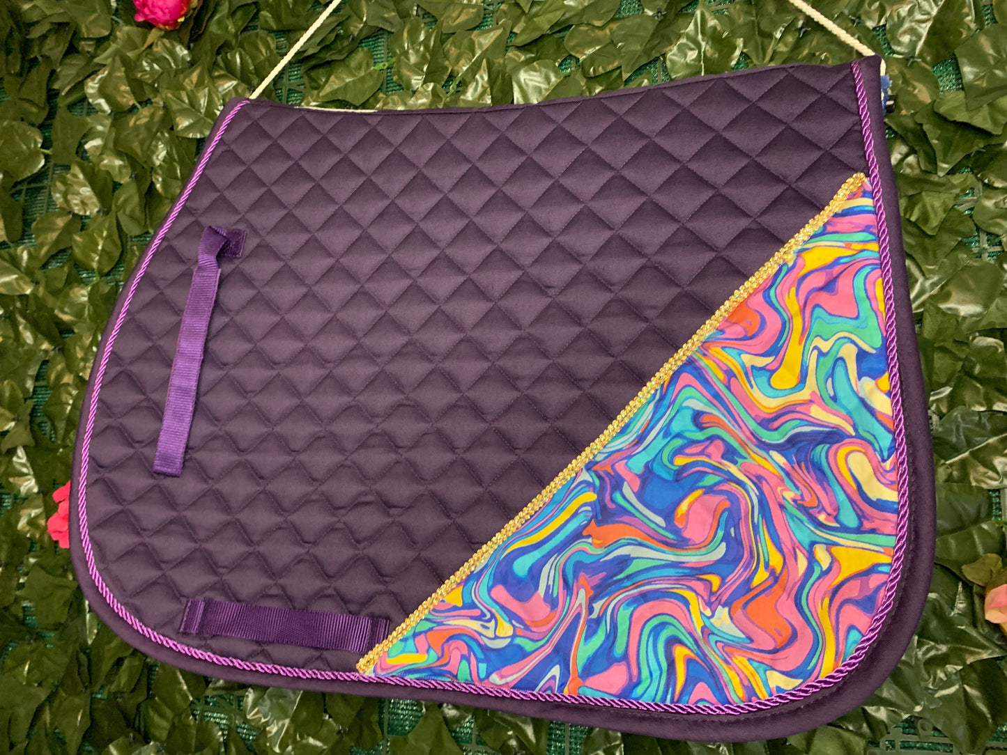 Rainbow Swirls AP Saddle Pad