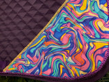 Rainbow Swirls AP Saddle Pad