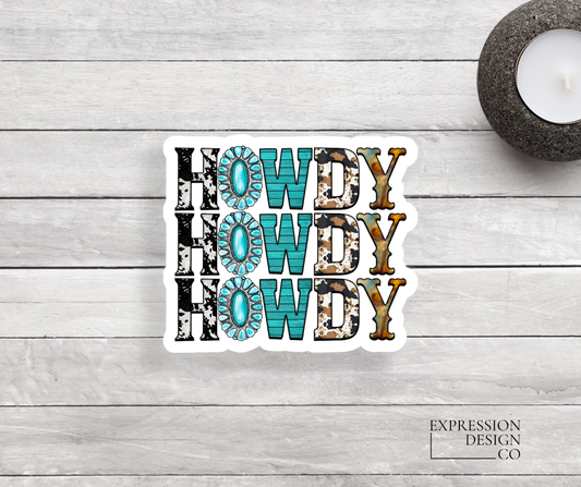 Howdy Vinyl Sticker