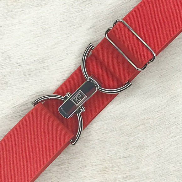 Red Solid Elastic Belt - 1.5