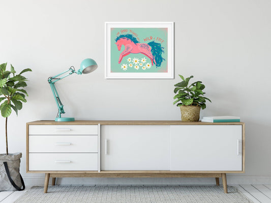 "Wild & Free Horse" - 8x10 Art Print by Emilie Jenks