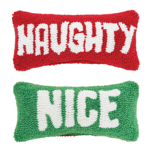 Naughty or Nice - 6" x 12" Pillow