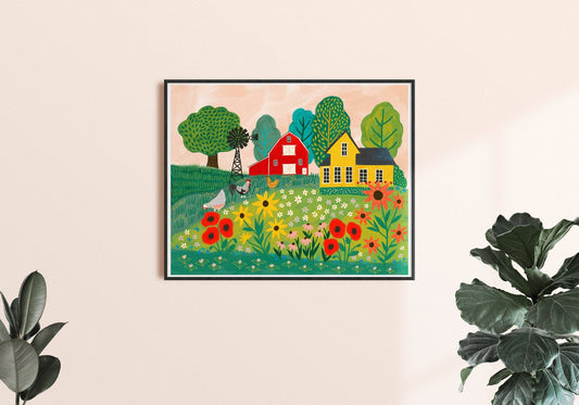 "Happy Homestead" - 8x10 Art Print by Emilie Jenks