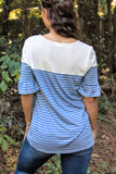 Periwinkle Stripes Top