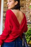 Red Twist Sweater