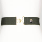 Olive Solid Elastic Belt -1.5"