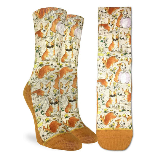 Women's Corgis on a Beach Active Fit Socks