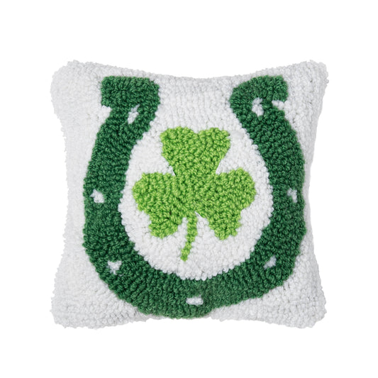 Lucky Horse Shoe - 8" x 8" Pillow