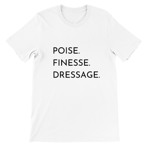 Poise. Finesse. Dressage. Premium Unisex Crewneck T-shirt