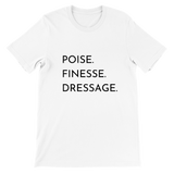 Poise. Finesse. Dressage. Premium Unisex Crewneck T-shirt